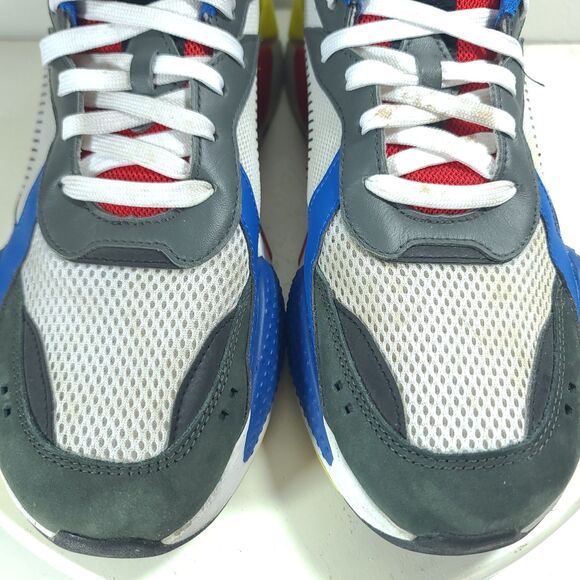 PUMA RS-X Toys Men Sz 12 Sneaker Shoe White Yellow Red Black Suede 369449-02 EUC - Picture 7 of 16